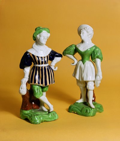 Figurines de Rockingham de la Commedia dell